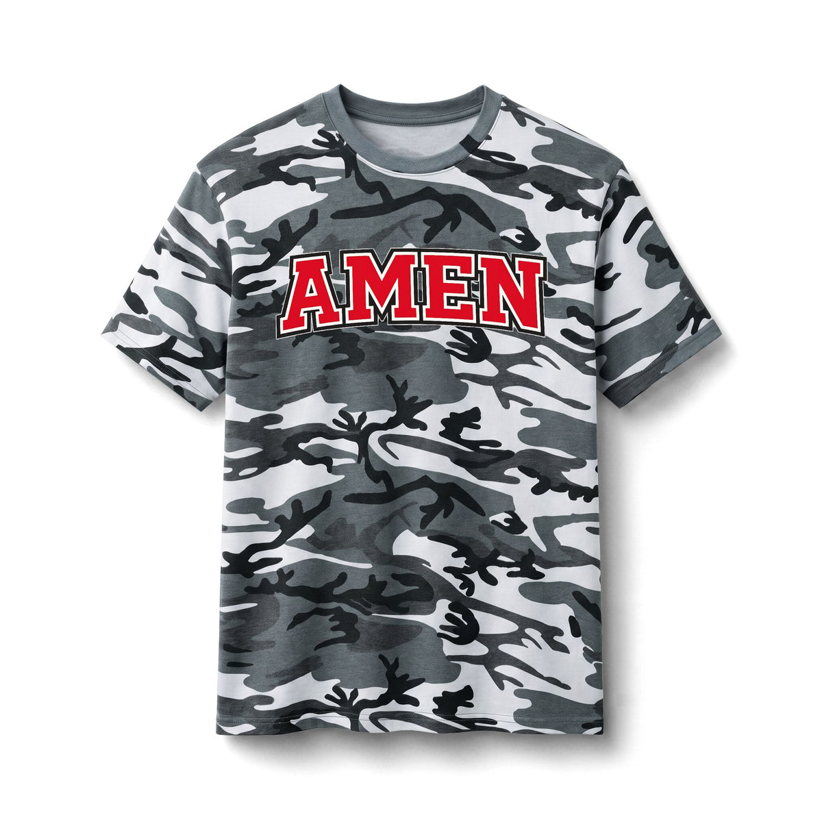 Camo Tee — AMEN Graphic Cotton T-Shirt