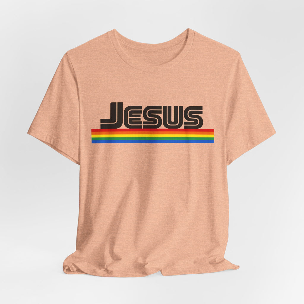 Jesus Rainbow Tee — Retro Faith Graphic T-Shirt