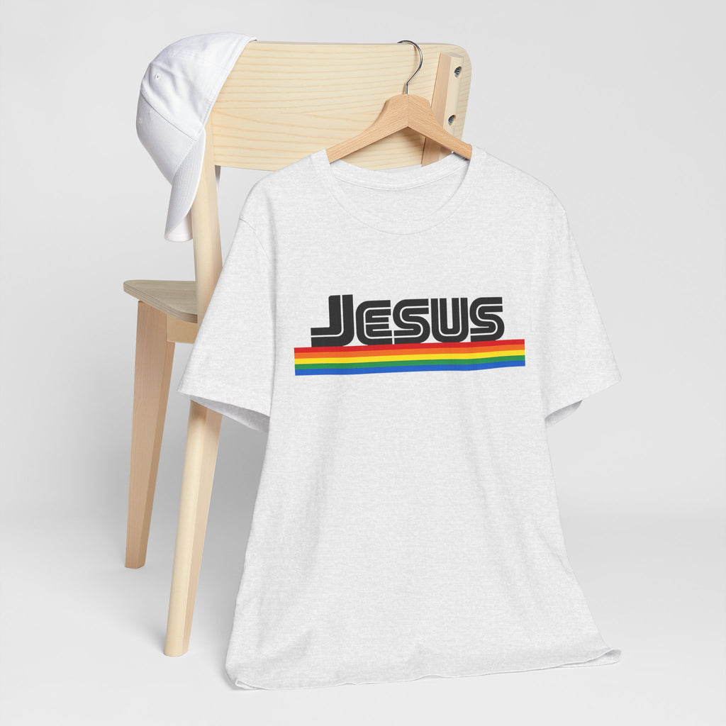 Jesus Rainbow Tee — Retro Faith Graphic T-Shirt