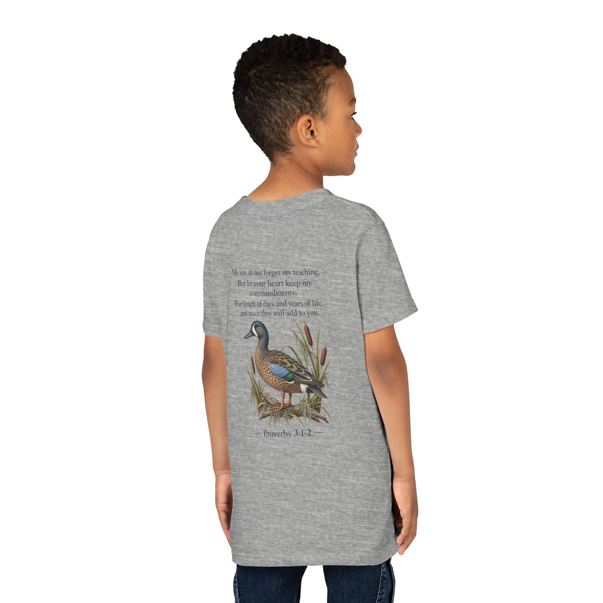 Youth Tee — Proverbs 31:2 Duck Graphic Christian T‑Shirt