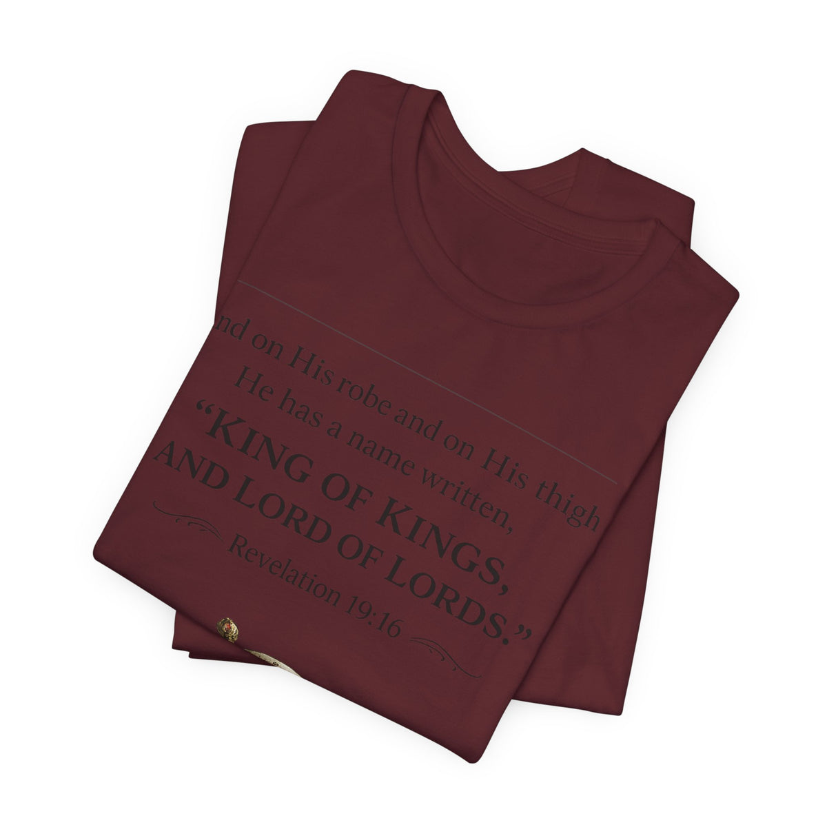 King of Kings Shield Tee – Revelation 19:16 Christian T-Shirt