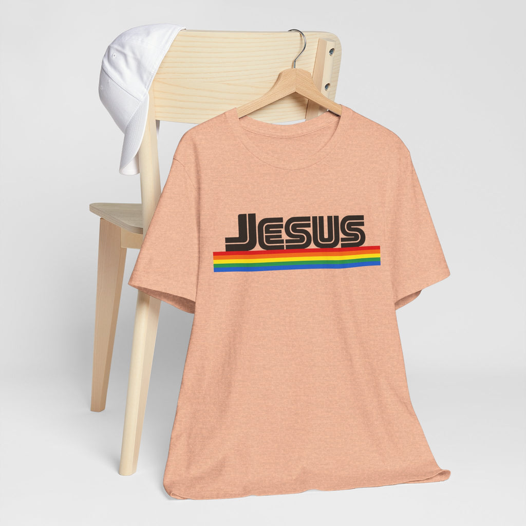 Jesus Rainbow Tee — Retro Faith Graphic T-Shirt