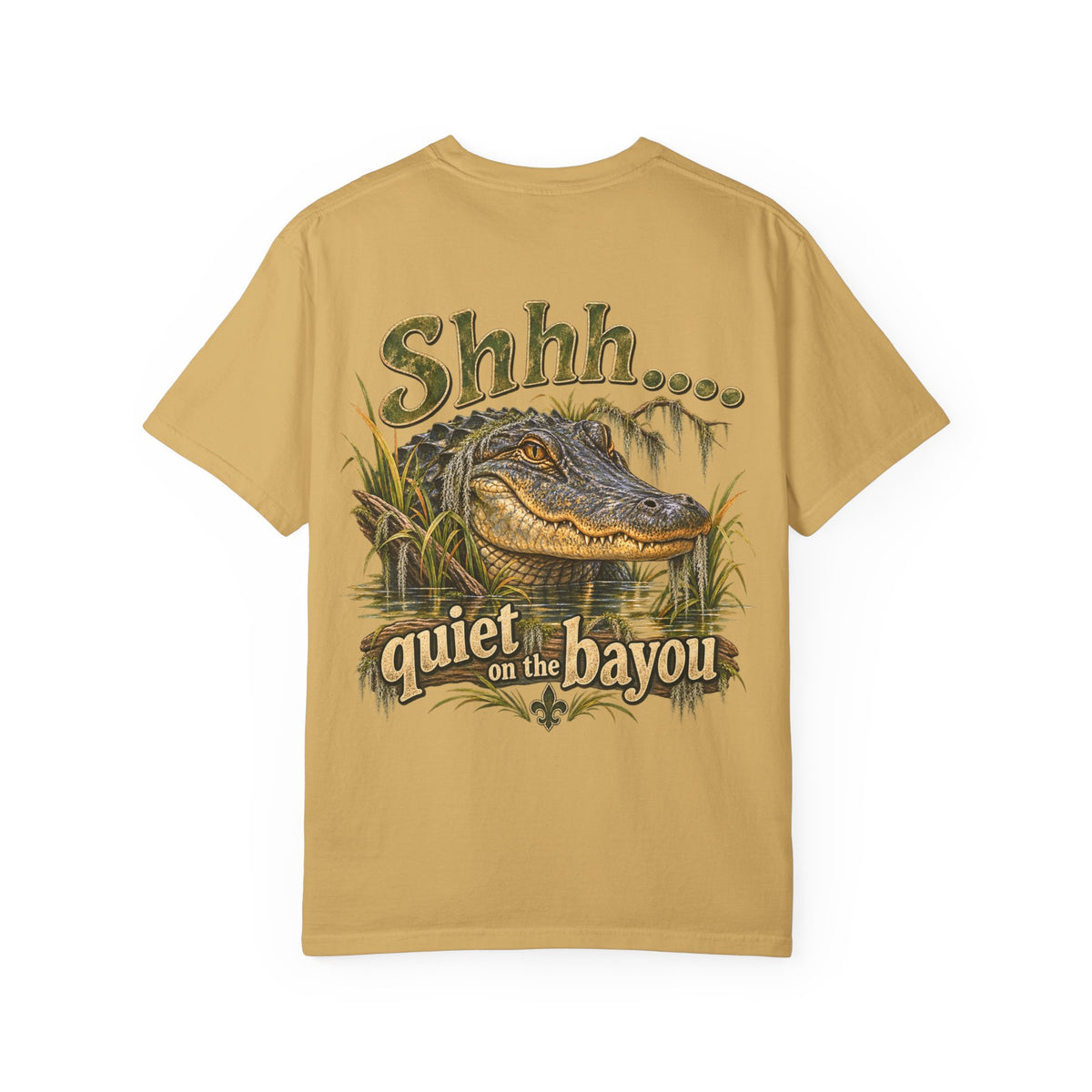 Shhh Quiet on the Bayou T-shirt | Alligator Swamp Graphic