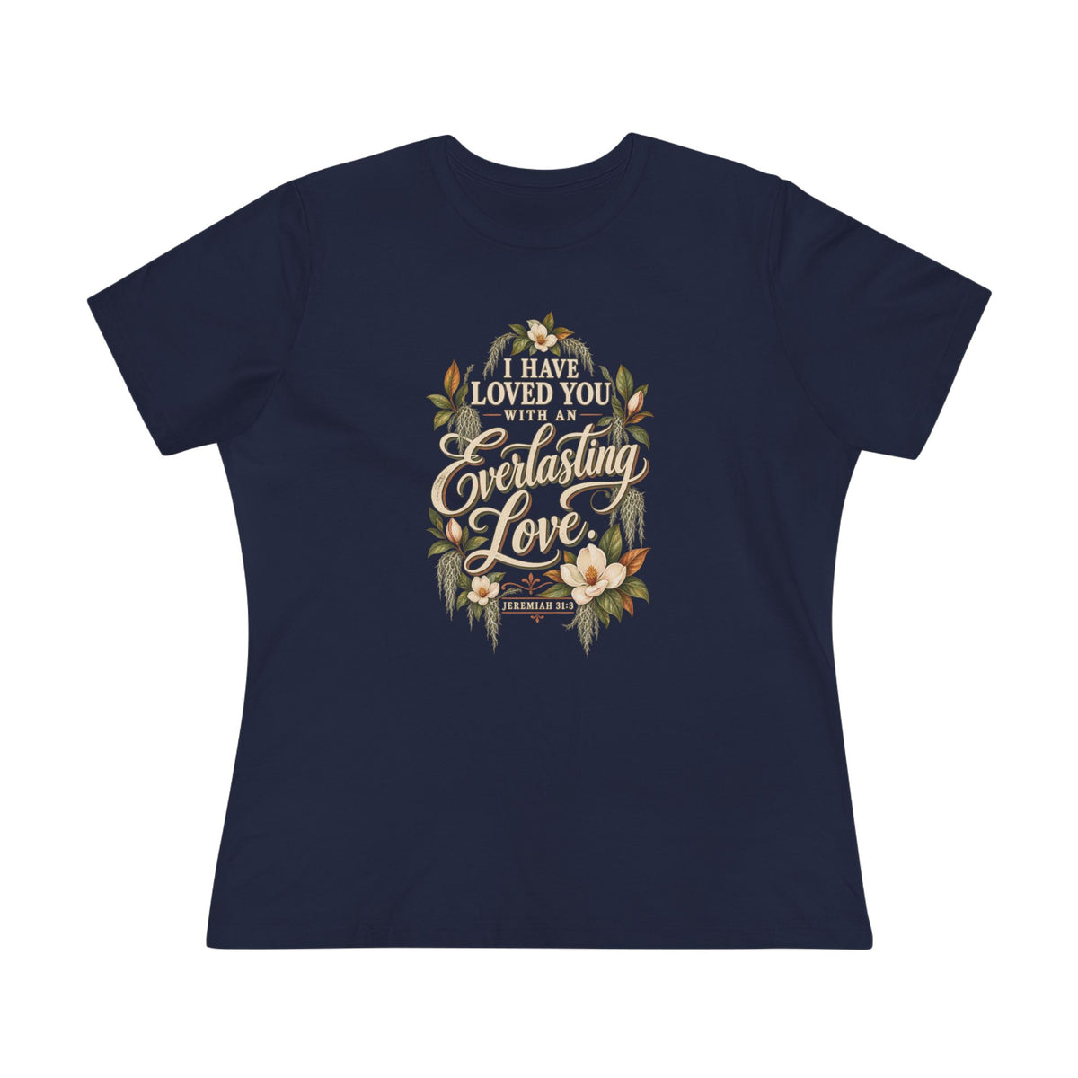 Everlasting Love floral script Tee | Bella Canvas soft women's tee