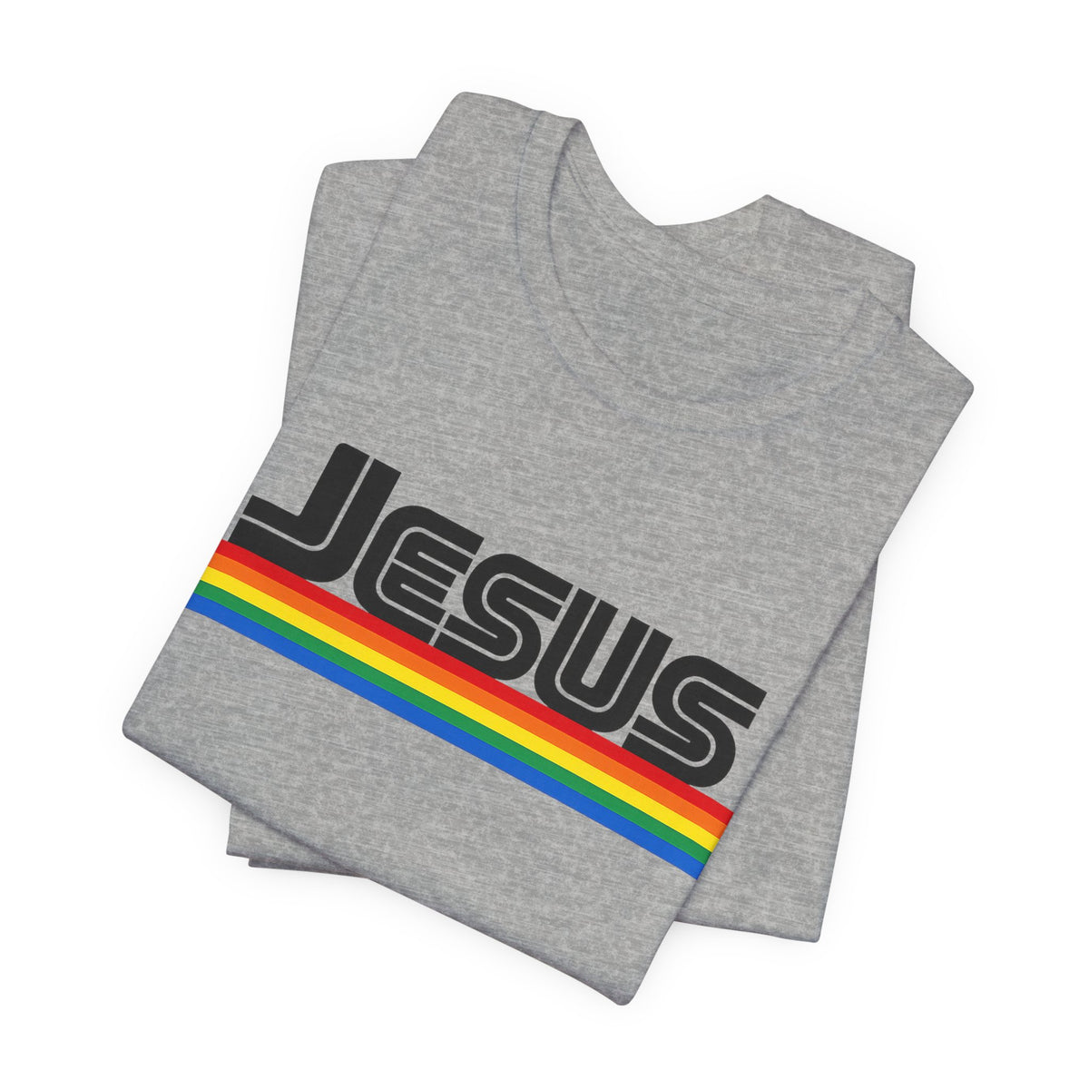 Jesus Rainbow Tee — Retro Faith Graphic T-Shirt