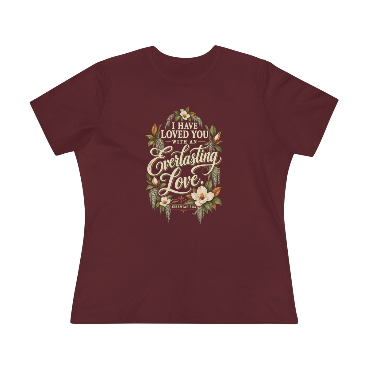 Everlasting Love floral script Tee | Bella Canvas soft women's tee