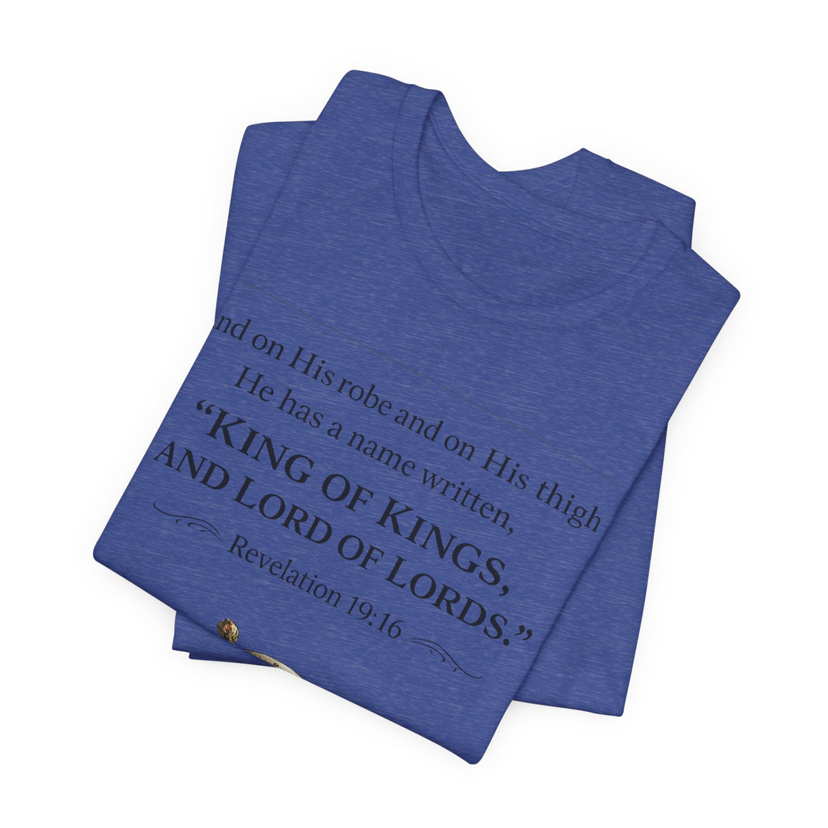King of Kings Shield Tee – Revelation 19:16 Christian T-Shirt