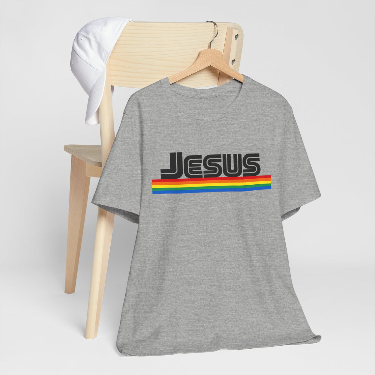Jesus Rainbow Tee — Retro Faith Graphic T-Shirt