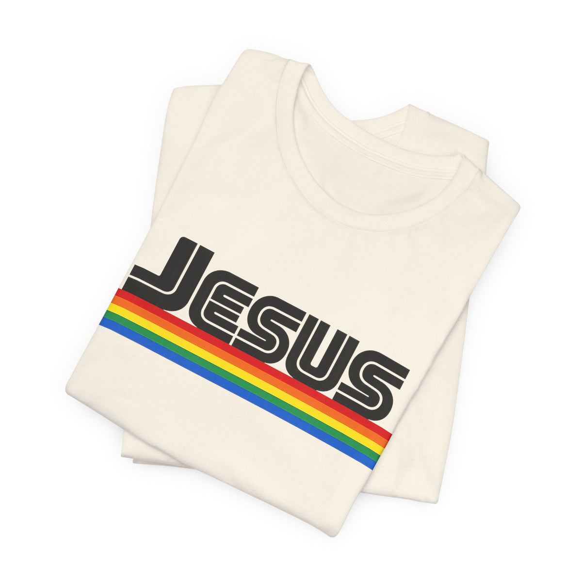 Jesus Rainbow Tee — Retro Faith Graphic T-Shirt