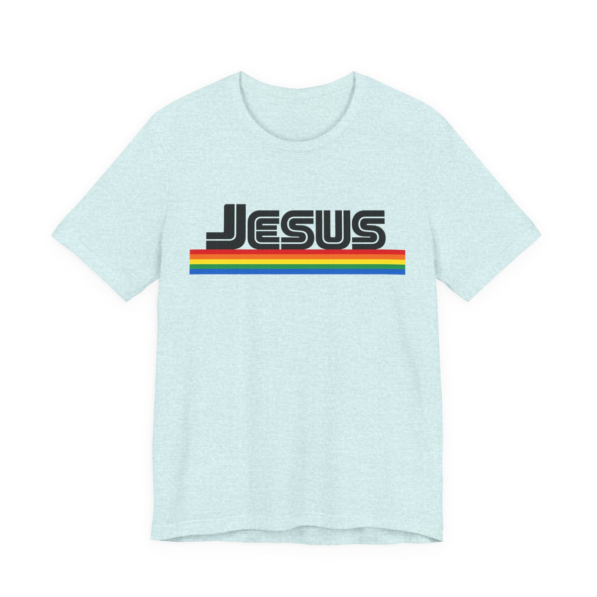 Jesus Rainbow Tee — Retro Faith Graphic T-Shirt