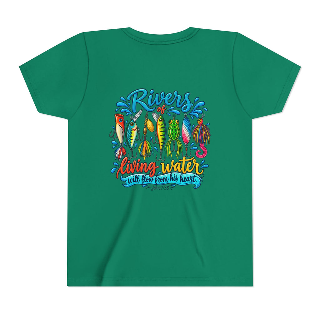 Rivers Living Water T-Shirt | Fishing Lures Graphic Youth Tee