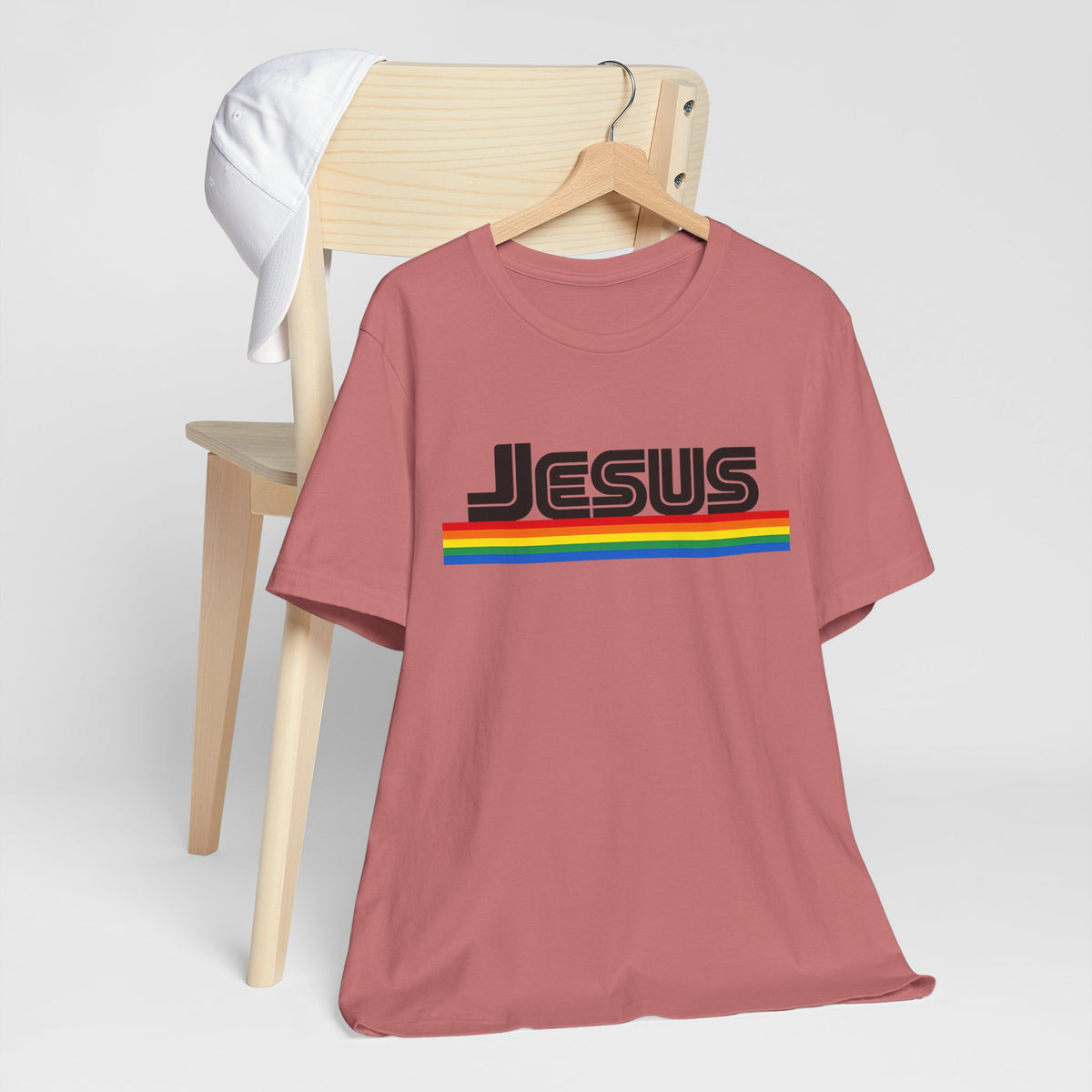 Jesus Rainbow Tee — Retro Faith Graphic T-Shirt