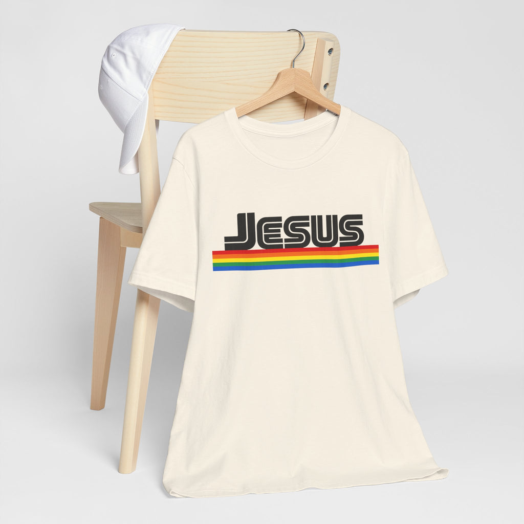 Jesus Rainbow Tee — Retro Faith Graphic T-Shirt
