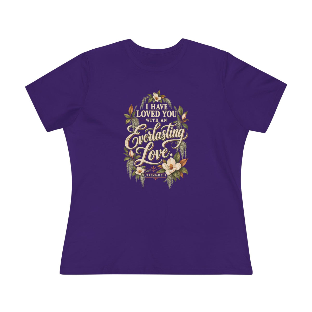Everlasting Love floral script Tee | Bella Canvas soft women's tee