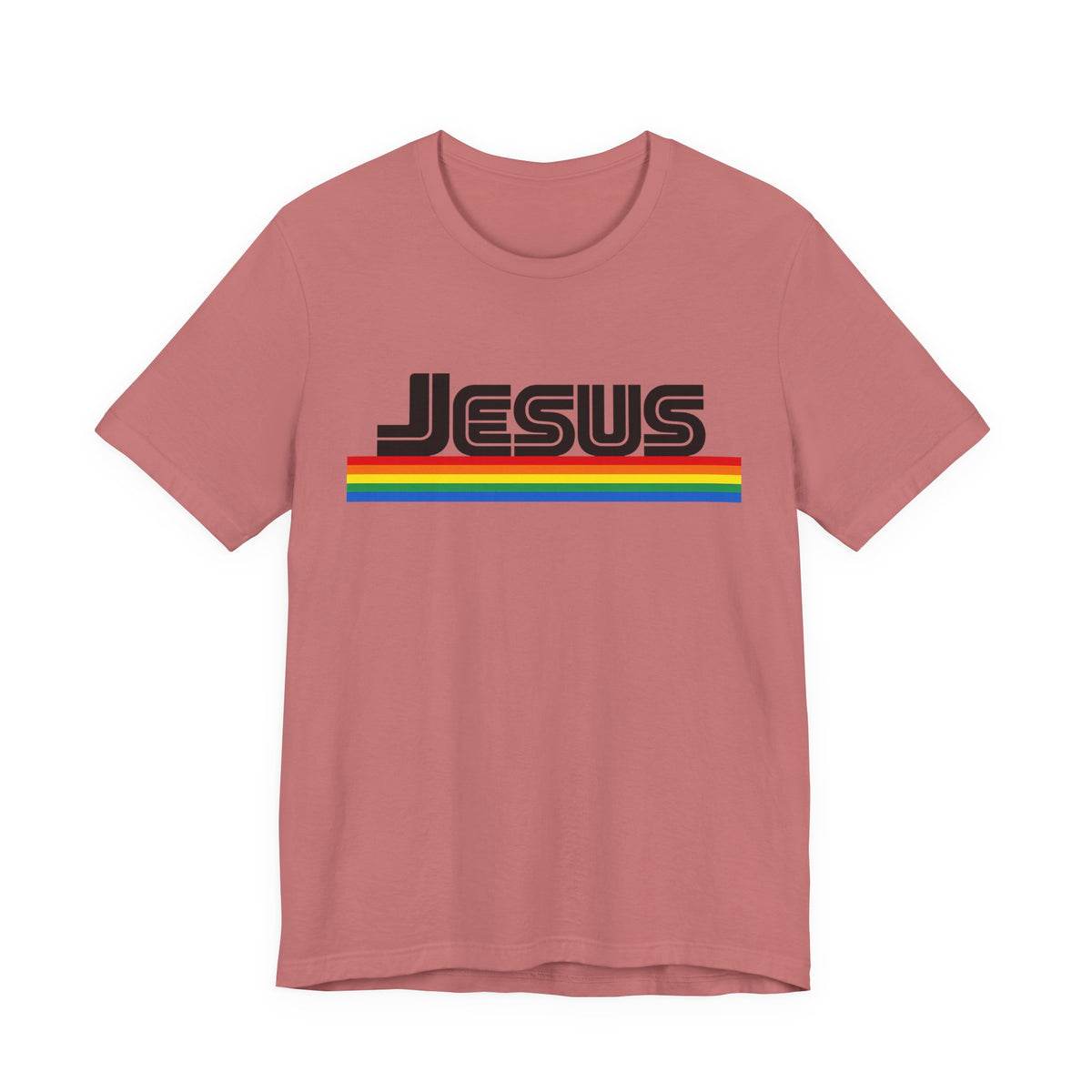 Jesus Rainbow Tee — Retro Faith Graphic T-Shirt