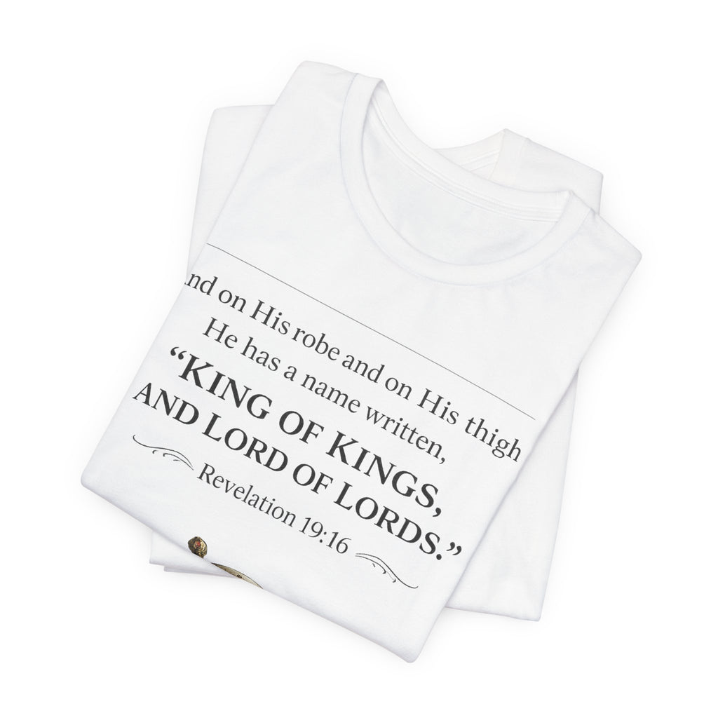 King of Kings Shield Tee – Revelation 19:16 Christian T-Shirt
