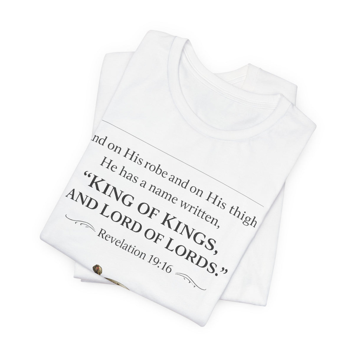 King of Kings Shield Tee – Revelation 19:16 Christian T-Shirt