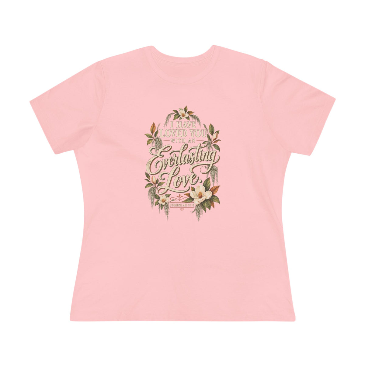 Everlasting Love floral script Tee | Bella Canvas soft women's tee