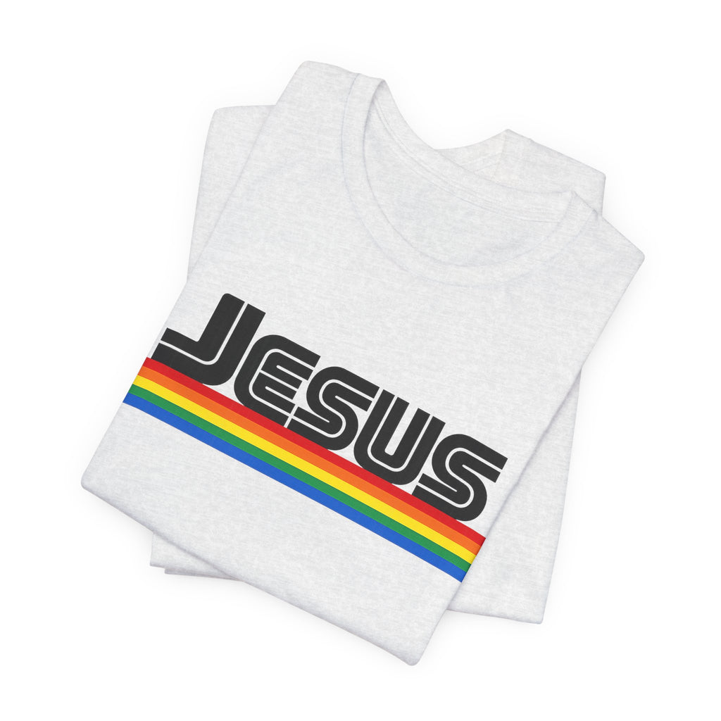 Jesus Rainbow Tee — Retro Faith Graphic T-Shirt