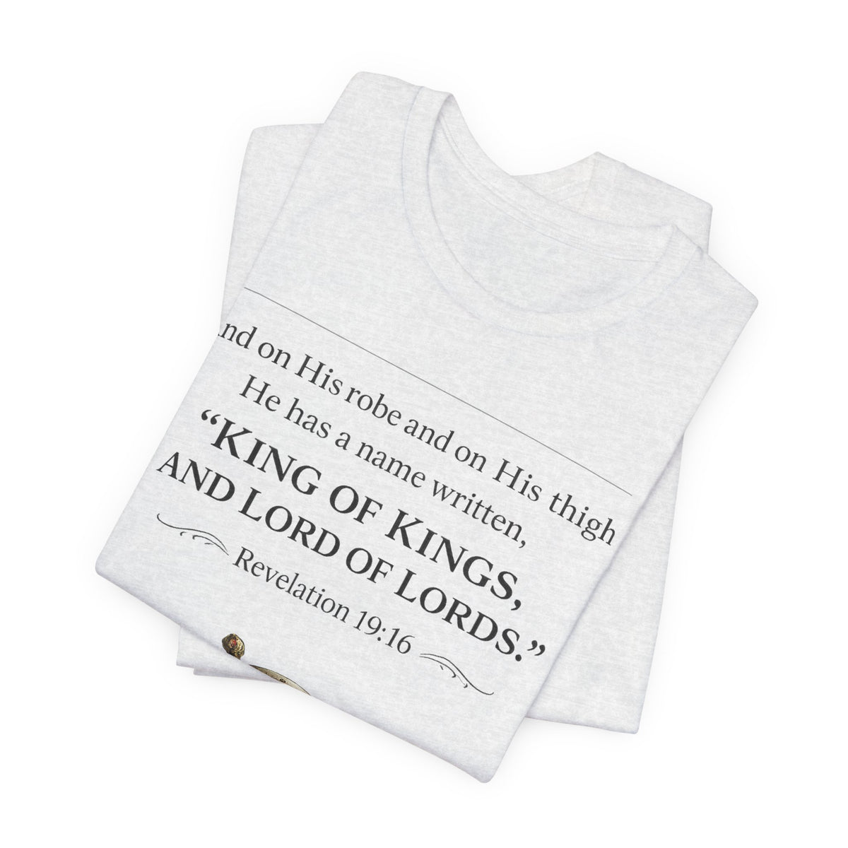 King of Kings Shield Tee – Revelation 19:16 Christian T-Shirt