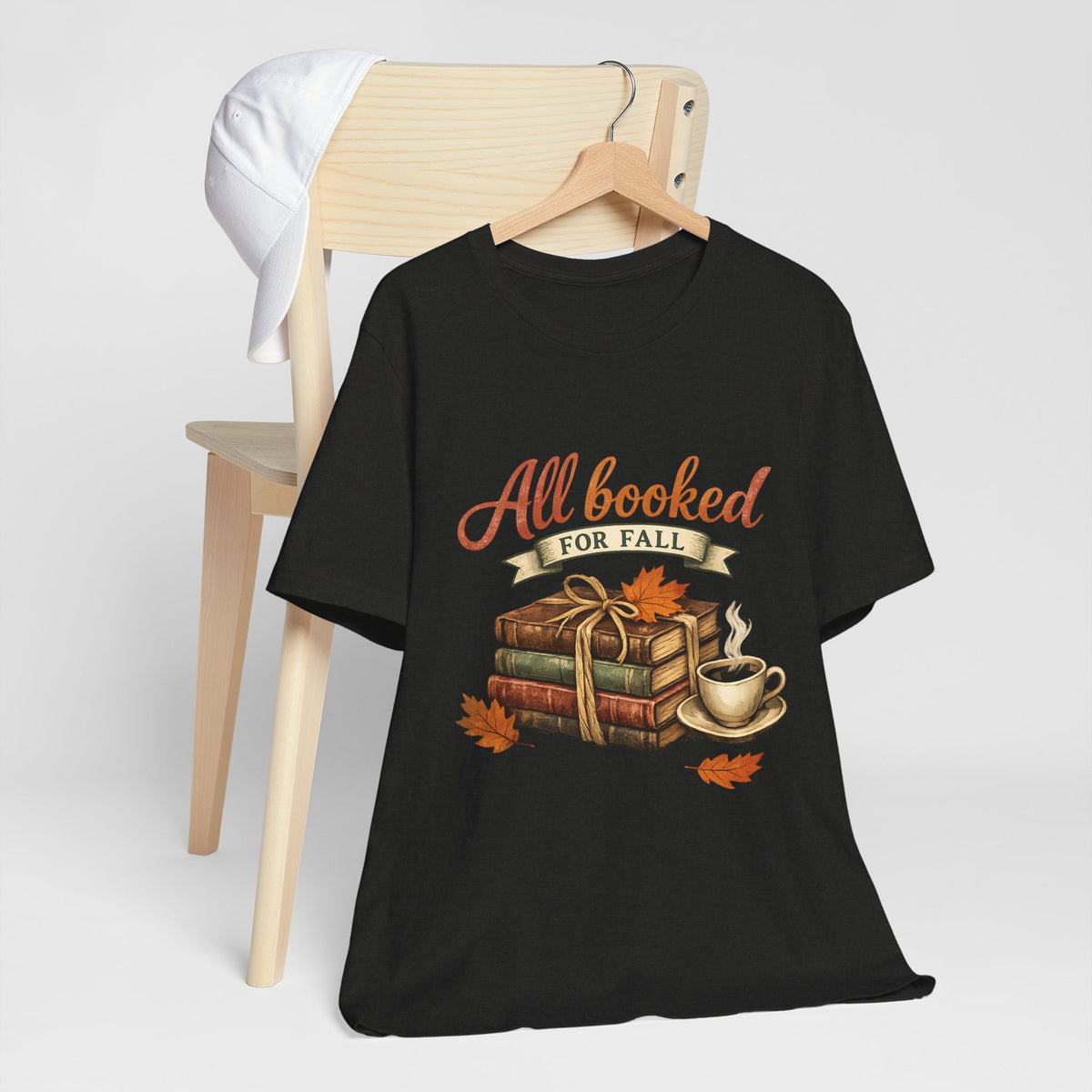 All Booked for Fall Tee — Cozy Autumn Book Lover T‑Shirt
