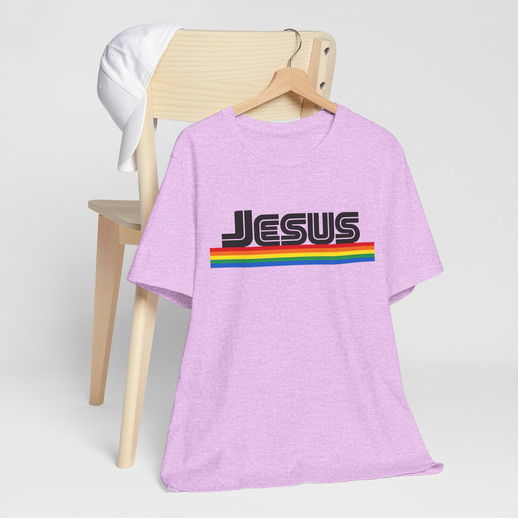 Jesus Rainbow Tee — Retro Faith Graphic T-Shirt
