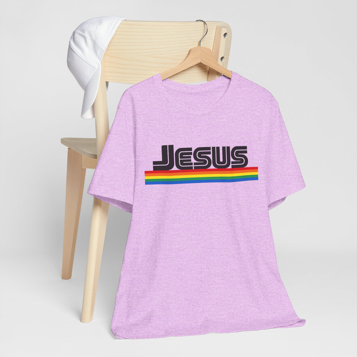 Jesus Rainbow Tee — Retro Faith Graphic T-Shirt