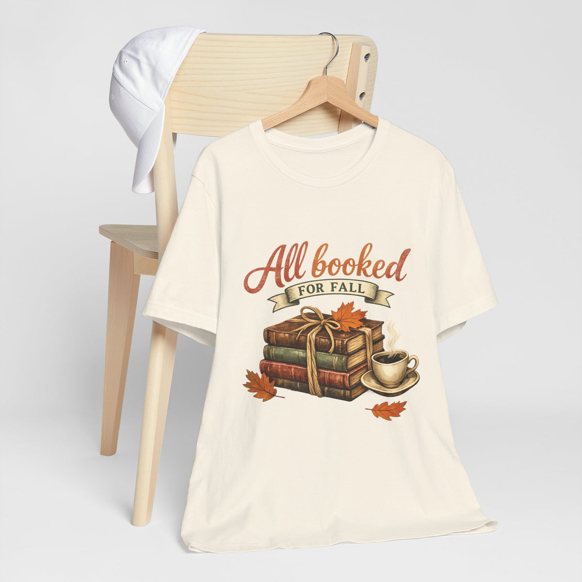 All Booked for Fall Tee — Cozy Autumn Book Lover T‑Shirt