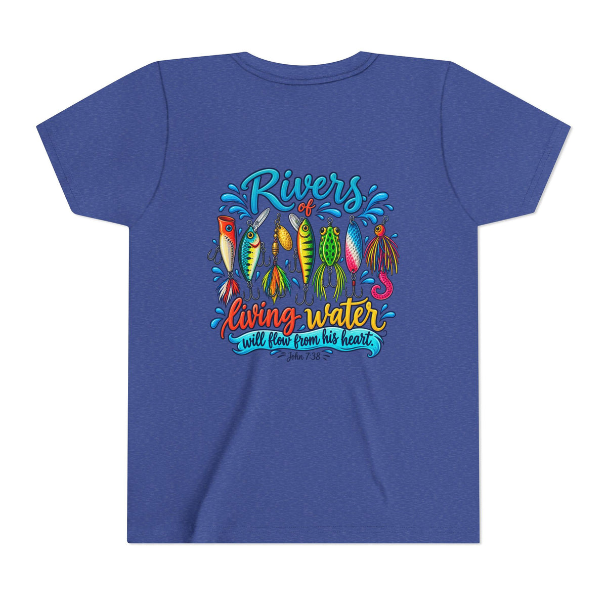 Rivers Living Water T-Shirt | Fishing Lures Graphic Youth Tee