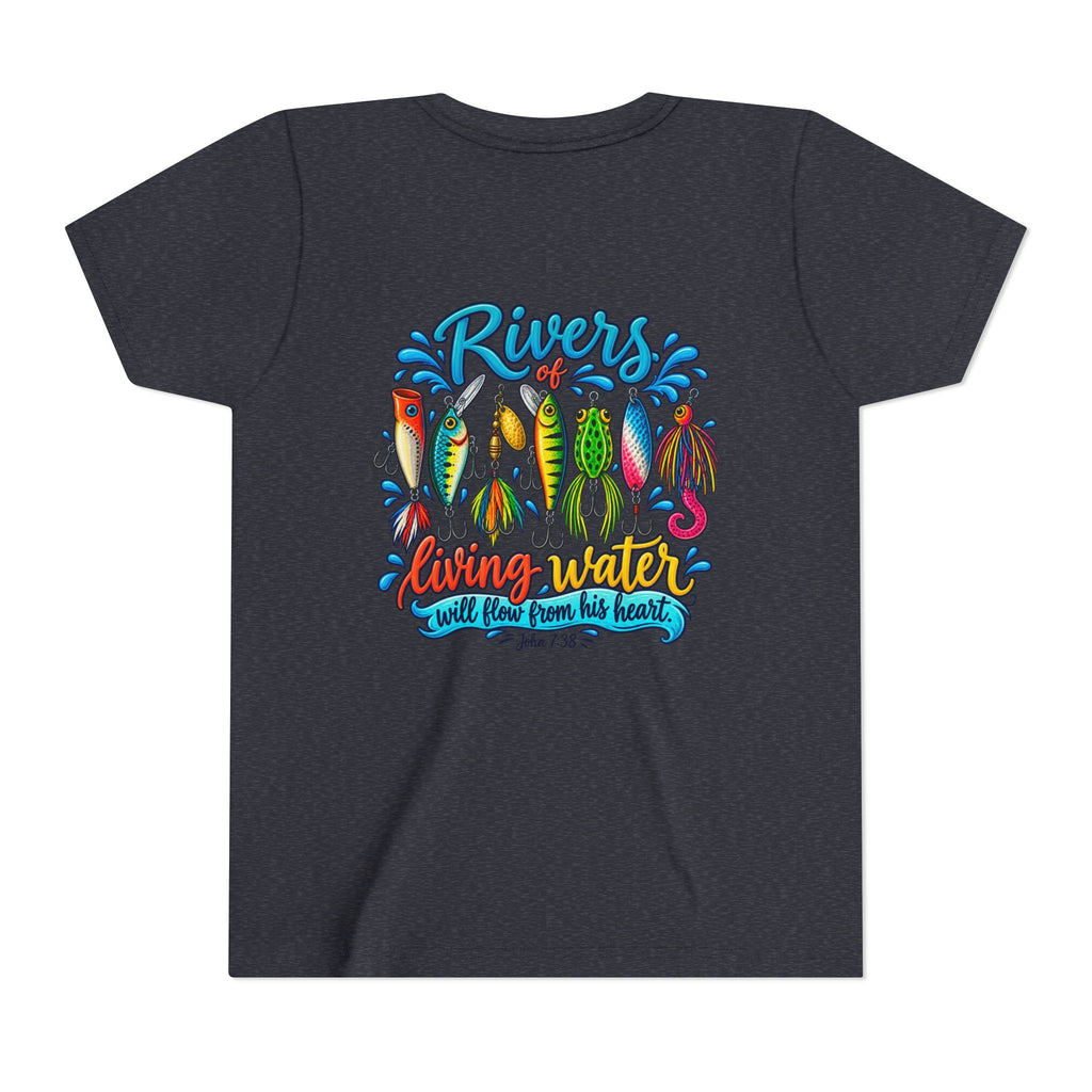 Rivers Living Water T-Shirt | Fishing Lures Graphic Youth Tee