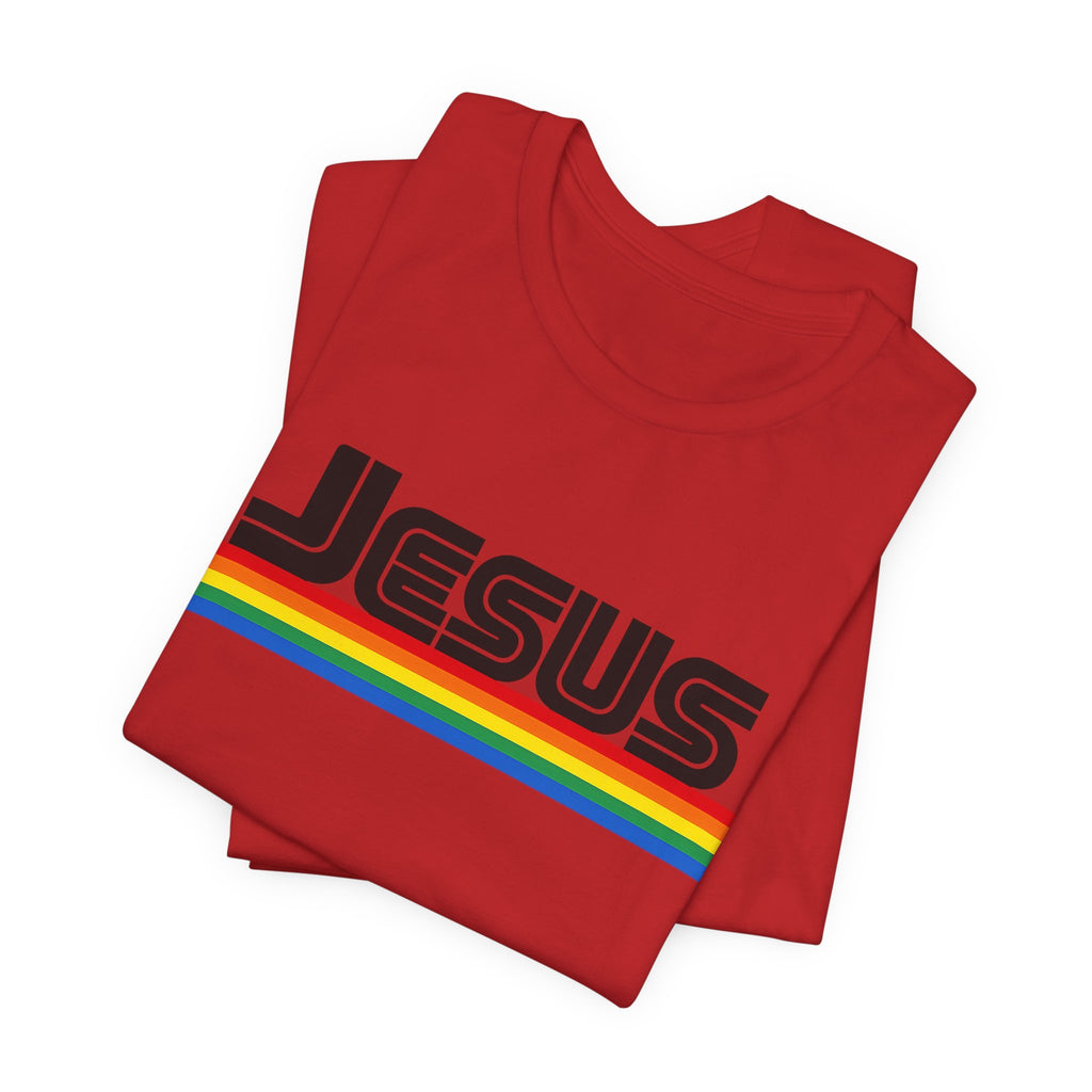 Jesus Rainbow Tee — Retro Faith Graphic T-Shirt