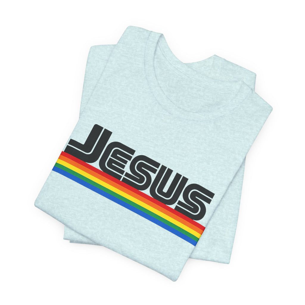 Jesus Rainbow Tee — Retro Faith Graphic T-Shirt