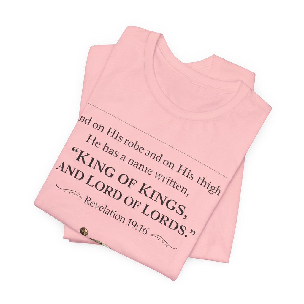 King of Kings Shield Tee – Revelation 19:16 Christian T-Shirt