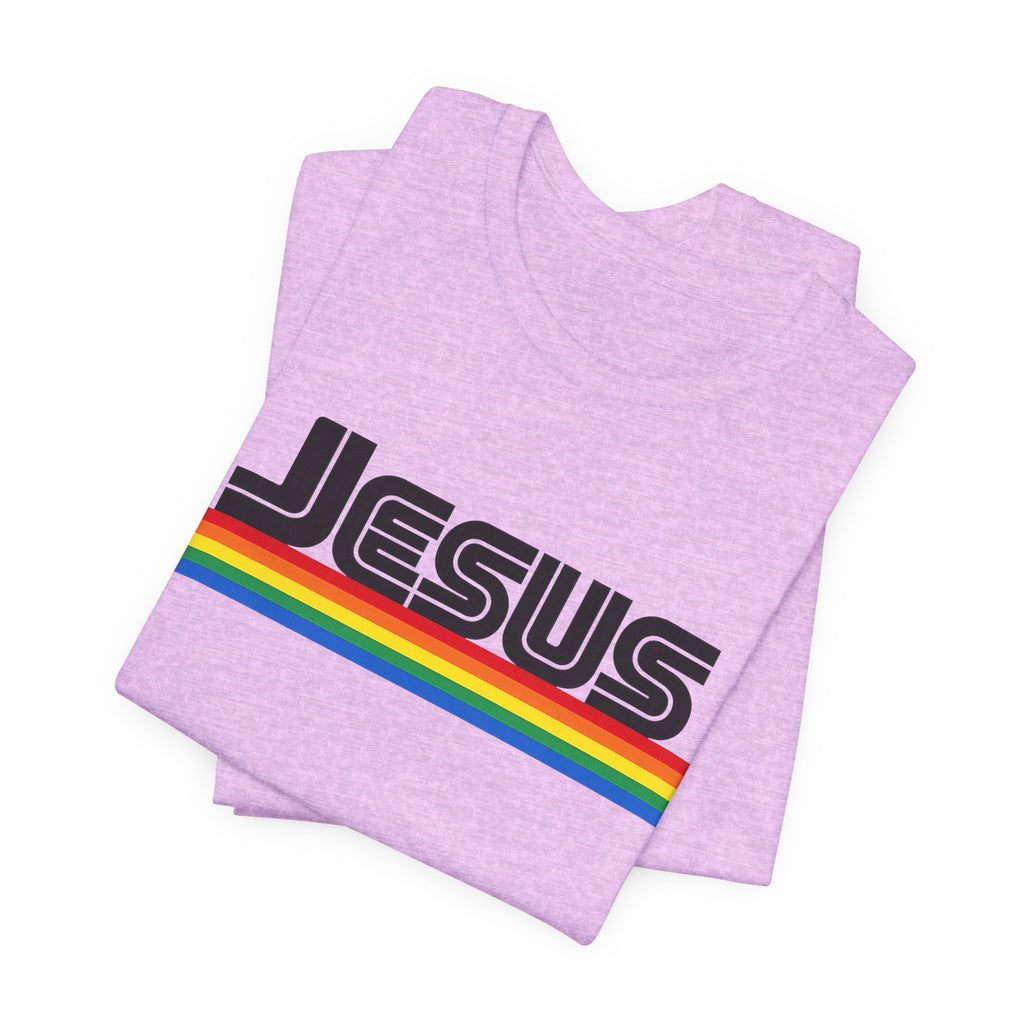 Jesus Rainbow Tee — Retro Faith Graphic T-Shirt