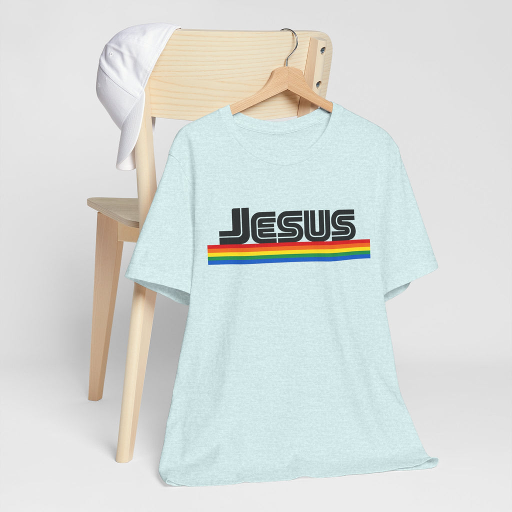 Jesus Rainbow Tee — Retro Faith Graphic T-Shirt