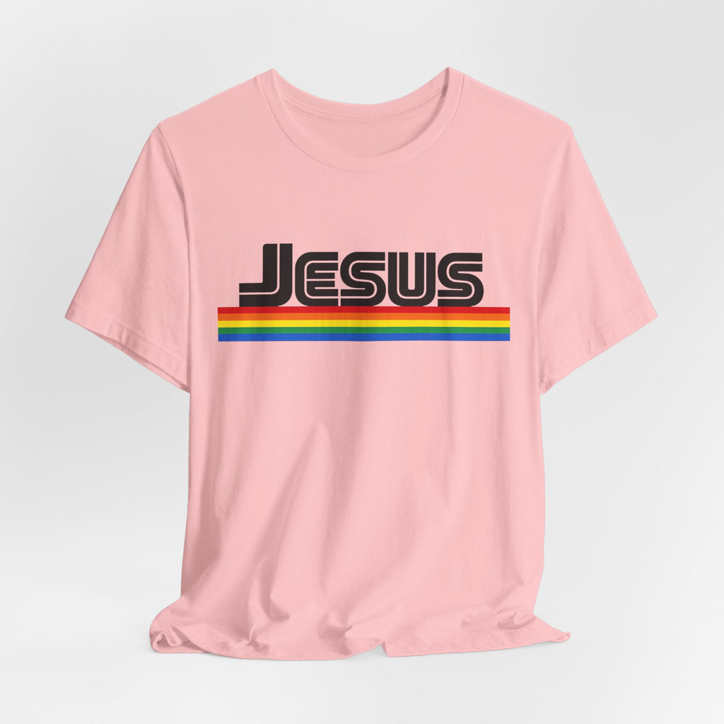 Jesus Rainbow Tee — Retro Faith Graphic T-Shirt
